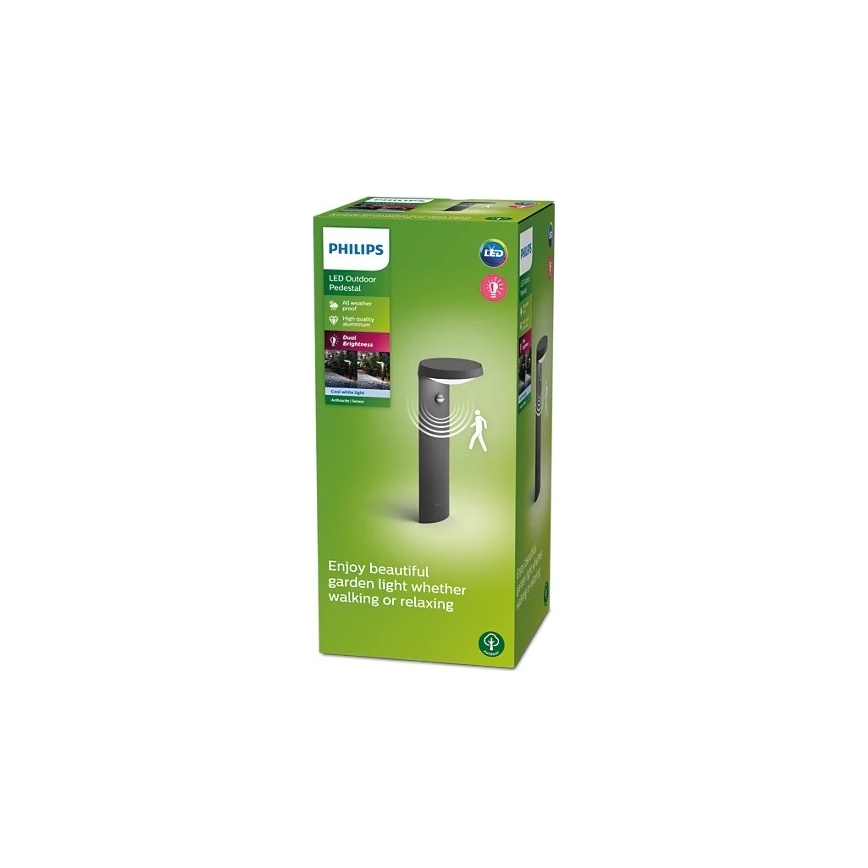 Philips - LED spoljašnja lampa sa senzorom LED/9W/230V 4000K IP44