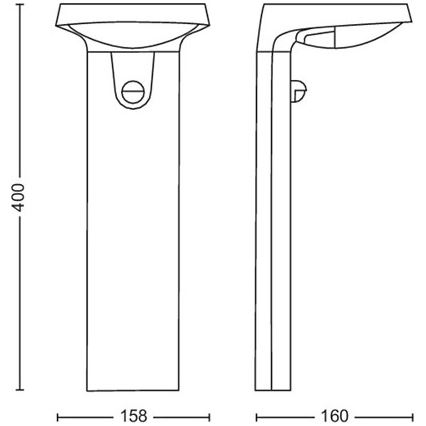 Philips - LED spoljašnja lampa sa senzorom LED/9W/230V 4000K IP44