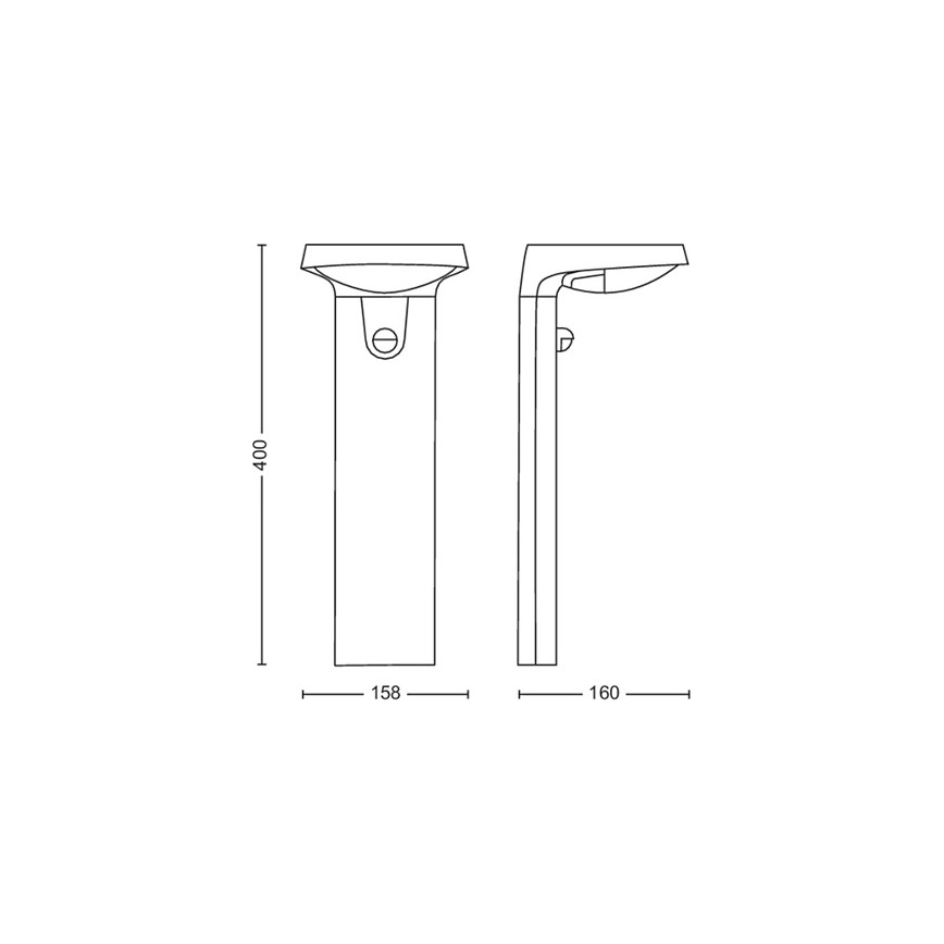 Philips - LED spoljašnja lampa sa senzorom LED/9W/230V 4000K IP44