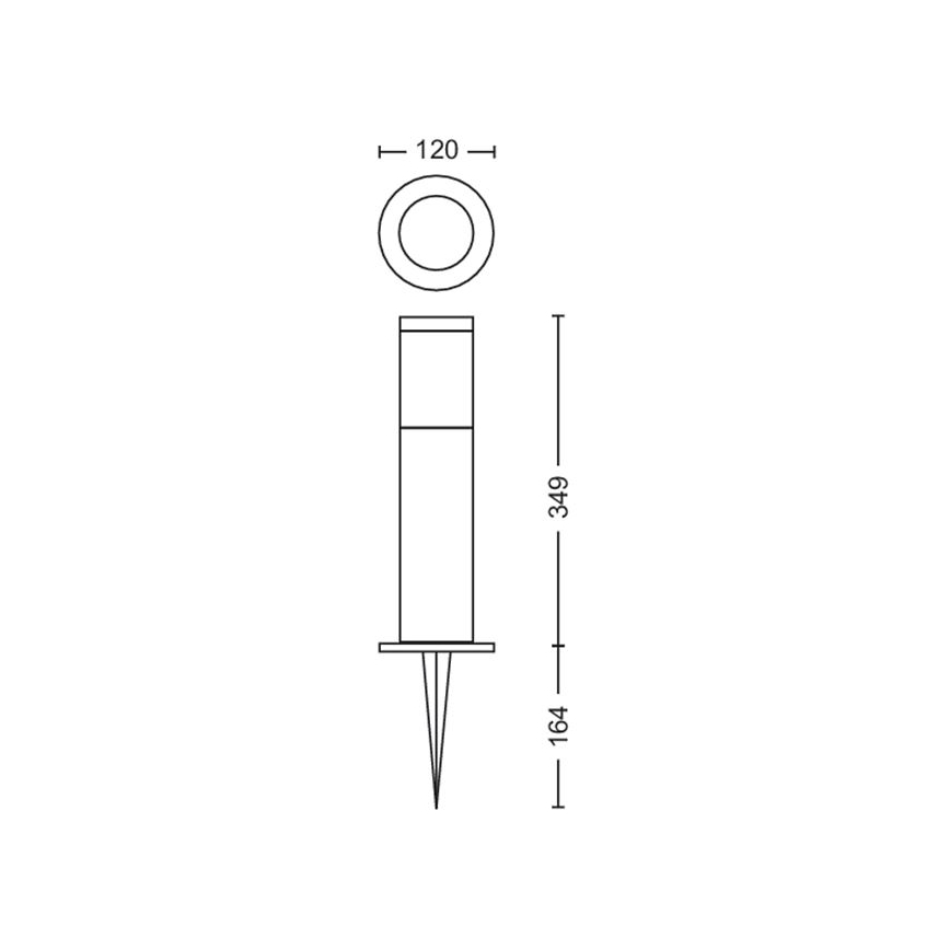 Philips - LED spoljašnja lampa GARDENLINK LED/6W/12V 2700K IP44