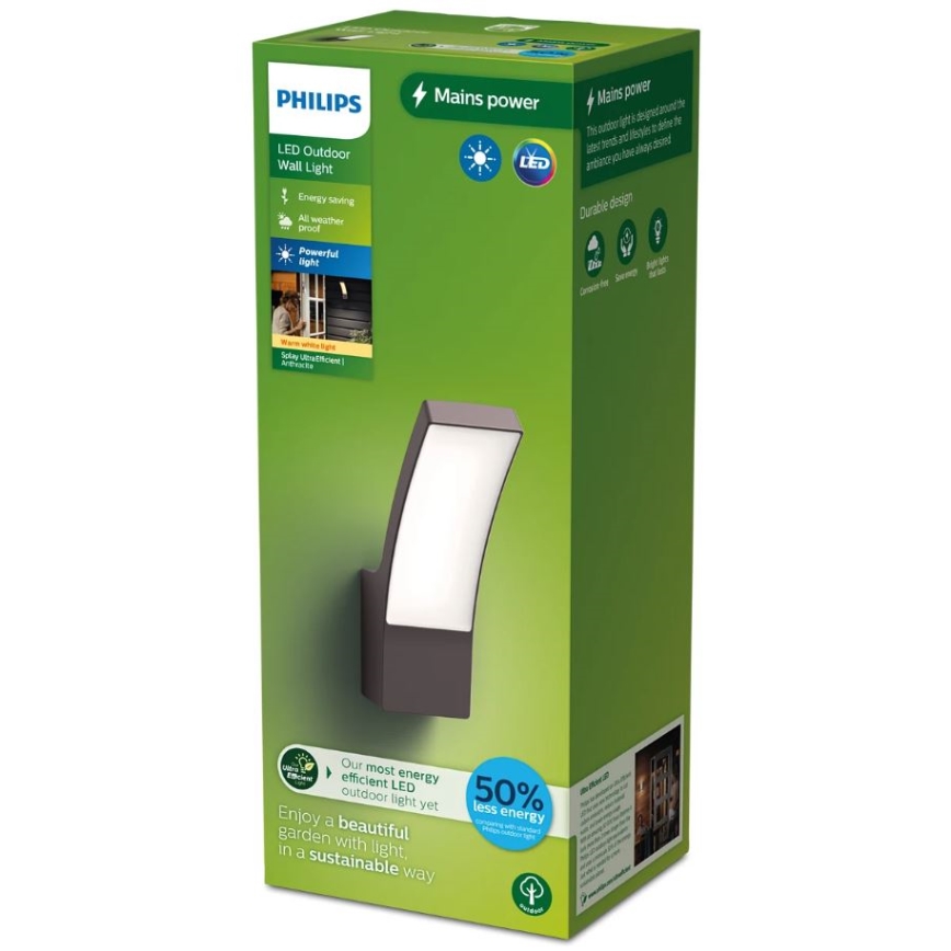 Philips - LED spoljašnje zidno svetlo SPLAY LED/3,8W/230V IP44