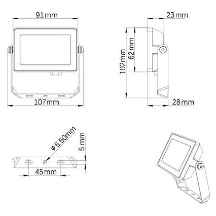 Philips - LED spoljašnji reflektor PROJECTLINE LED/10W/230V IP65 3000K
