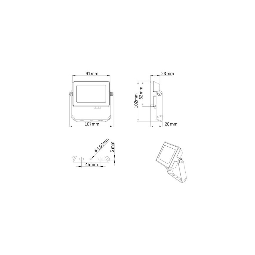 Philips - LED spoljašnji reflektor PROJECTLINE LED/10W/230V IP65 3000K
