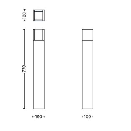 Philips - LED Spoljna lampa ARBOUR LED/3,8W/230V 77 cm 2700K IP44
