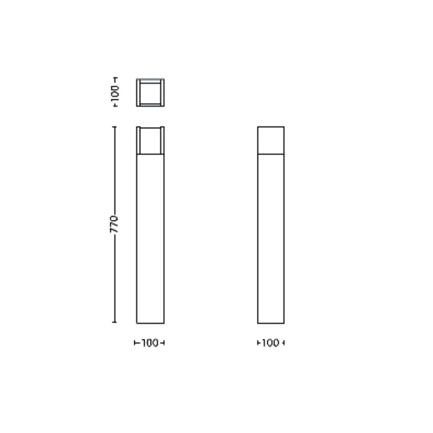 Philips - LED Spoljna lampa ARBOUR LED/3,8W/230V 77 cm 2700K IP44