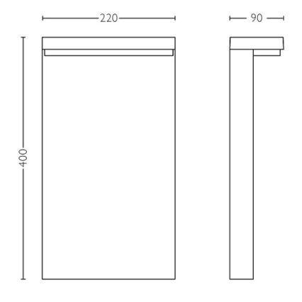 Philips - LED Spoljna lampa BUSTAN LED/3,8W/230V 2700K 40 cm IP44