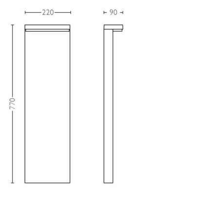 Philips - LED Spoljna lampa BUSTAN LED/3,8W/230V 2700K 77 cm IP44