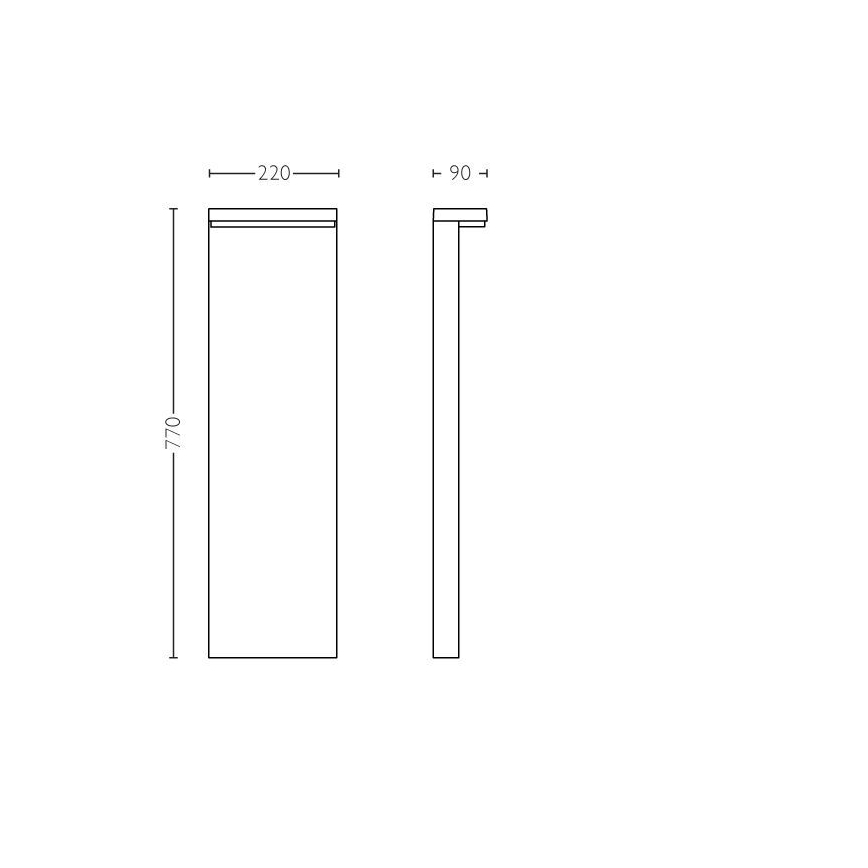 Philips - LED Spoljna lampa BUSTAN LED/3,8W/230V 2700K 77 cm IP44