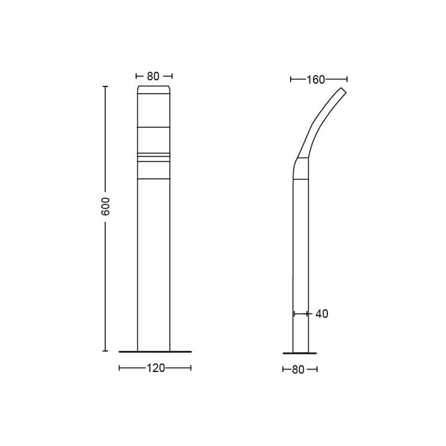 Philips - LED spoljašnja lampa LED/12W/230V 4000K 60 cm IP44
