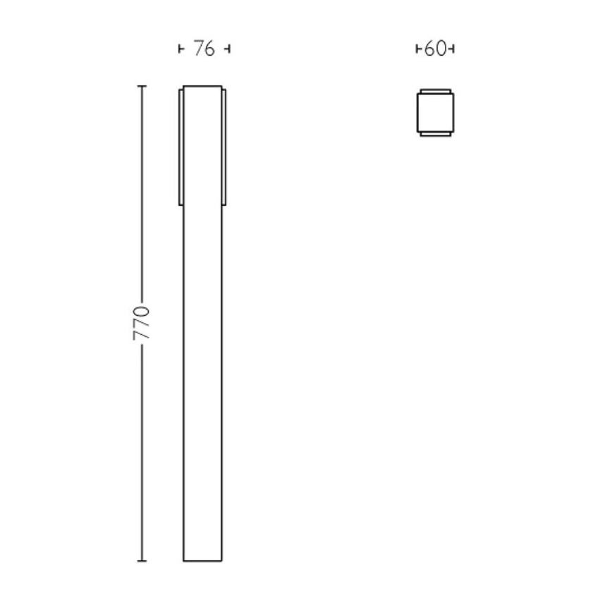Philips - LED Spoljna lampa STRATOSPHERE LED/3,8W/230V 77 cm 2700K IP44