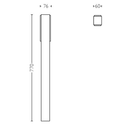 Philips - LED Spoljna lampa STRATOSPHERE LED/3,8W/230V 77 cm 4000K IP44