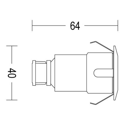 Philips - LED spoljna ugradna svetiljka SPORE LED/1W/24V IP67