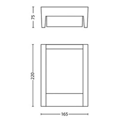 Philips - LED Spoljna zidna lampa ARBOUR LED/3,8W/230V 2700K IP44