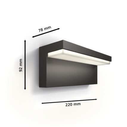 Philips - LED Spoljna zidna lampa BUSTAN LED/3,8W/230V 2700K IP44