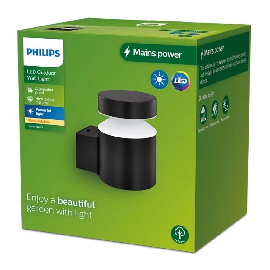 Philips - LED Spoljna zidna lampa LAVEN LED/6W/230V 2700K IP44