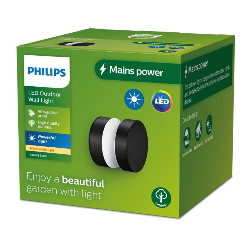 Philips - LED Spoljna zidna lampa LAVEN LED/6W/230V 2700K IP44