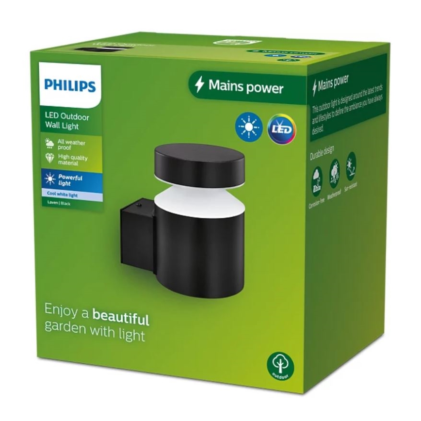 Philips - LED Spoljna zidna lampa LAVEN LED/6W/230V 4000K IP44