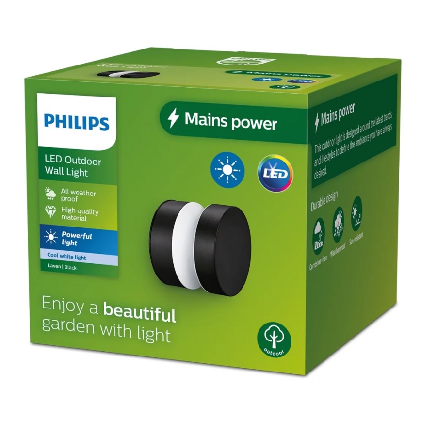 Philips - LED Spoljna zidna lampa LAVEN LED/6W/230V 4000K IP44