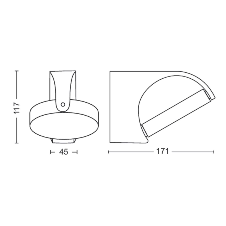 Philips - LED Spoljna zidna lampa LED/7W/230V 2700K IP44