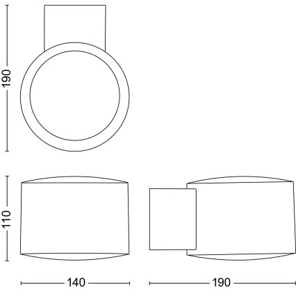 Philips - LED Spoljna zidna lampa OTIS LED/4,3W/230V 2700K IP44