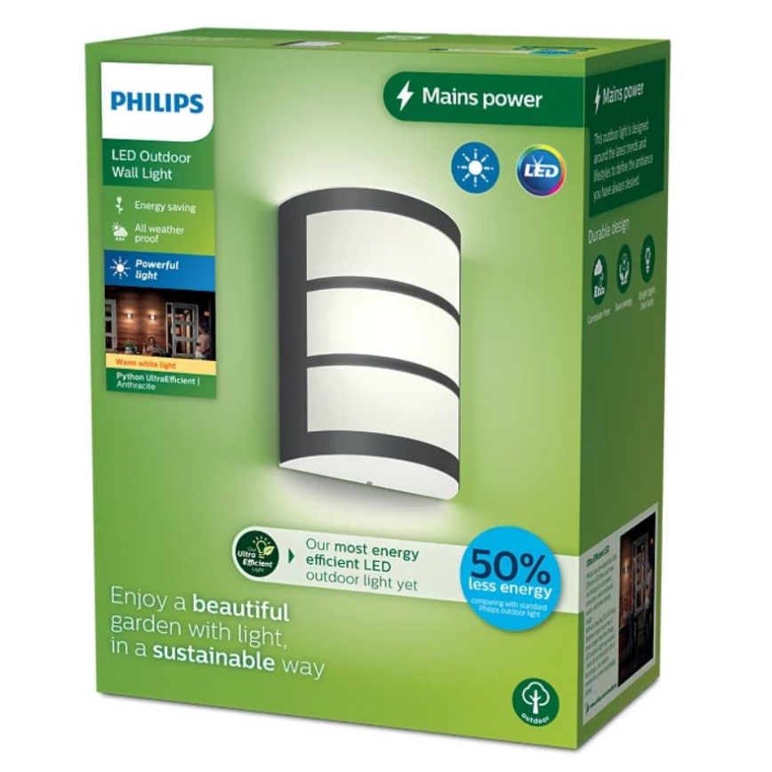 Philips - LED Spoljna zidna lampa PYTHON LED/3,8W/230V IP44