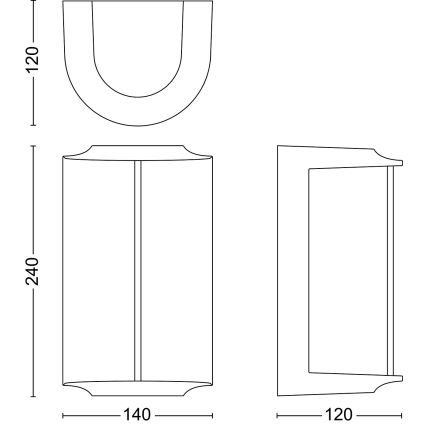 Philips - LED Spoljna zidna lampa REESE LED/4,3W/230V 2700K IP44