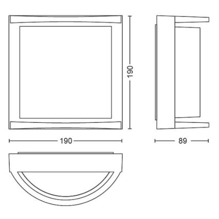 Philips - LED Spoljna zidna lampa SAMONDRA LED/3,8W/230V IP44