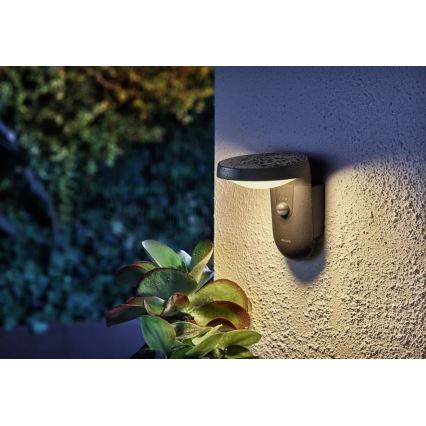 Philips - LED spoljašnje zidno svetlo sa senzorom LED/9W/230V 2700K IP44