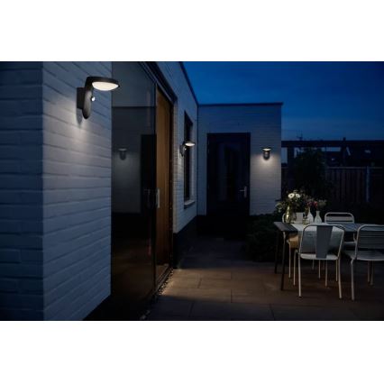 Philips - LED spoljašnje zidno svetlo sa senzorom LED/9W/230V 2700K IP44