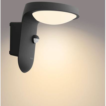 Philips - LED spoljašnje zidno svetlo sa senzorom LED/9W/230V 2700K IP44
