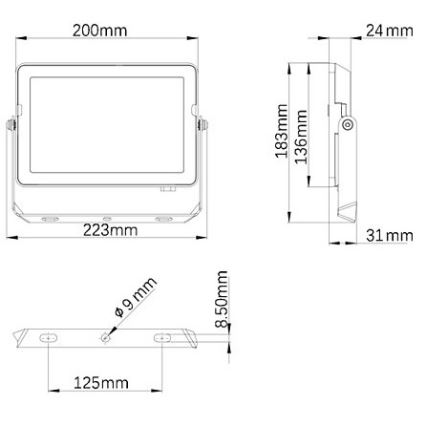 Philips - LED spoljni reflektor PROJECTLINE LED/50W/230V IP65 3000K