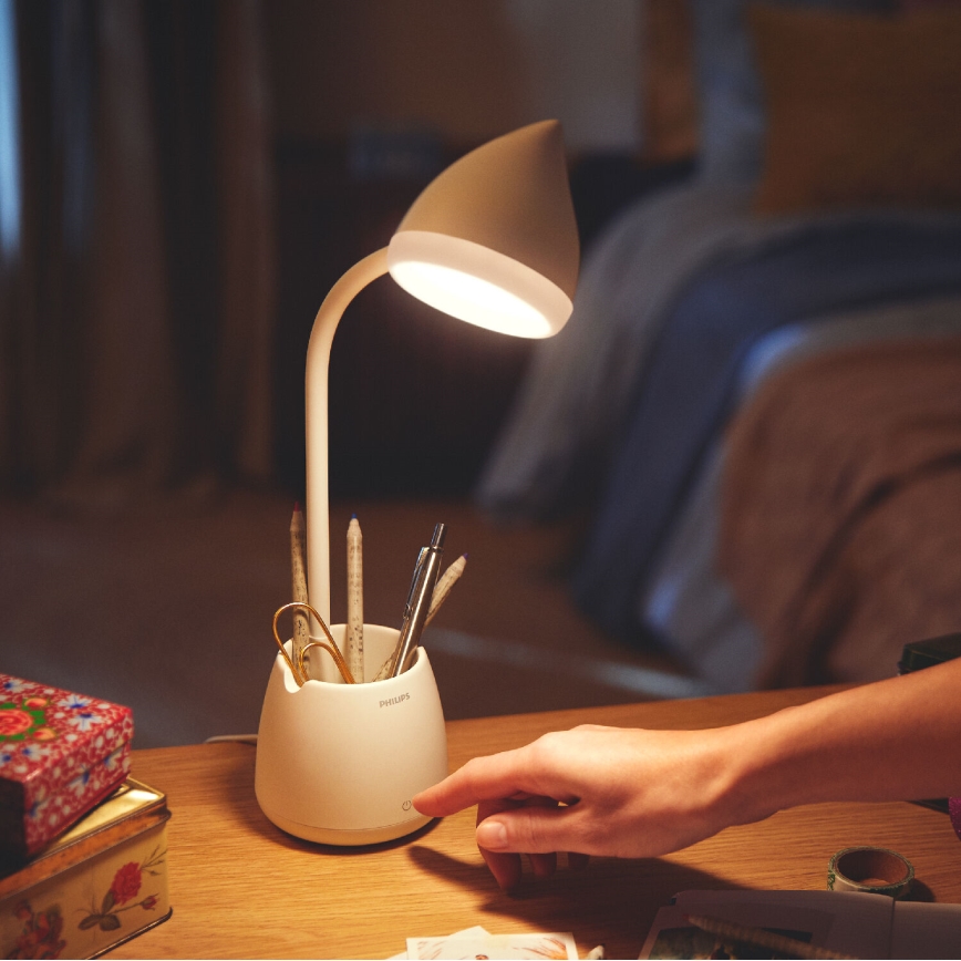 Philips - LED Prigušiva stona lampa na dodir HAT LED/4,5W/5V 1800 mAh 3000/4000/5700K CRI 90