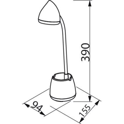 Philips - LED Prigušiva stona lampa na dodir HAT LED/4,5W/5V 1800 mAh 3000/4000/5700K CRI 90