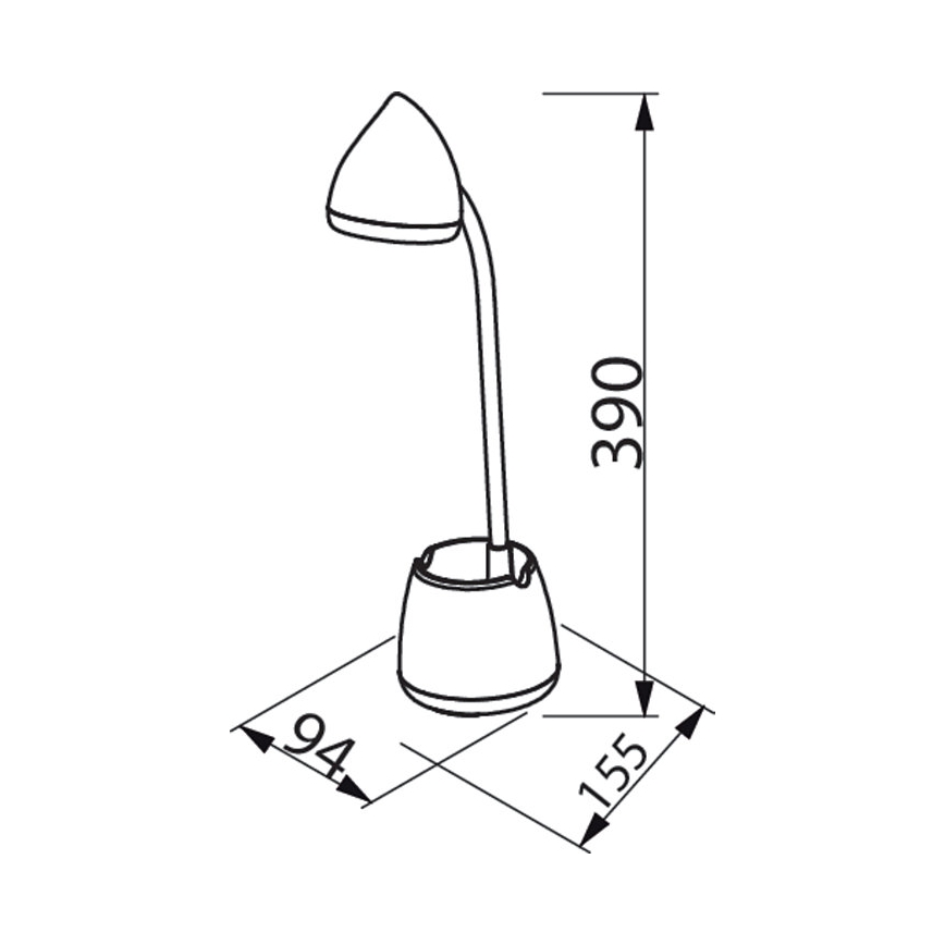 Philips - LED Prigušiva stona lampa na dodir HAT LED/4,5W/5V 1800 mAh 3000/4000/5700K CRI 90