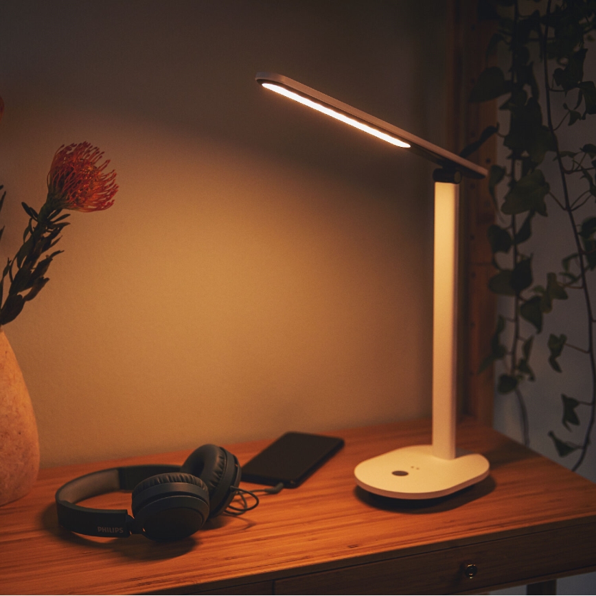 Philips - LED Prigušiva stona lampa na dodir IVORY LED/5W/5V 3000 mAh 2700/3600/5000K CRI 90