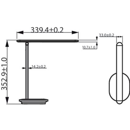 Philips - LED Prigušiva stona lampa na dodir IVORY LED/5W/5V 3000 mAh 2700/3600/5000K CRI 90