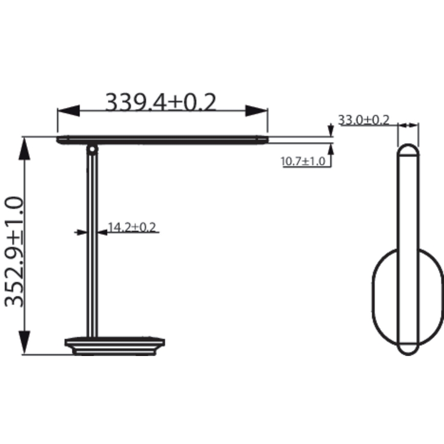 Philips - LED Prigušiva stona lampa na dodir IVORY LED/5W/5V 3000 mAh 2700/3600/5000K CRI 90