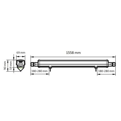 Philips - LED tehnička svetiljka LED/46W/230V IP66 4000K