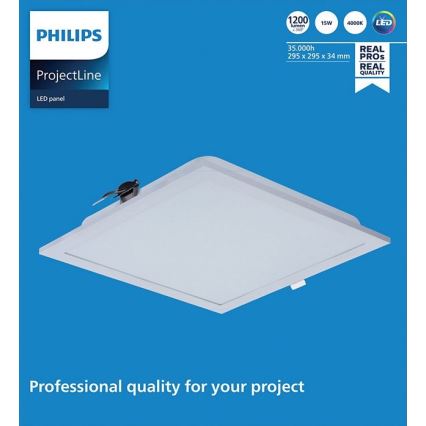Philips - LED Ugradbena lampa PROJECTLINE LED/15W/230V 29,5x29,5 cm