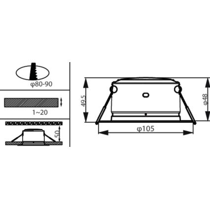 Philips - LED stropno ugradno svetlo LED/2,2W/230V 3000K