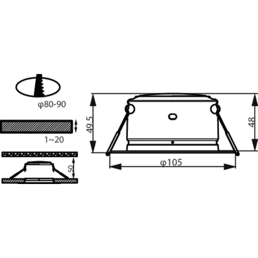 Philips - LED ugradno plafonsko svetlo LED/4,5W/230V 4000K