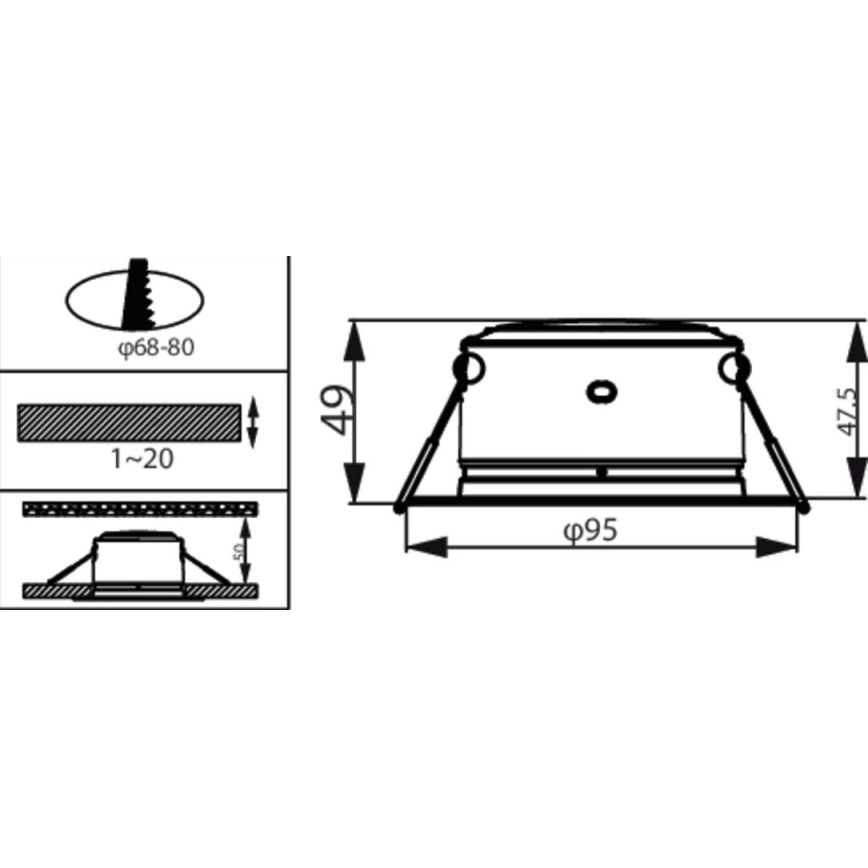 Philips - LED ugradna svetiljka LED/2W/230V 3000K