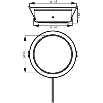 Philips - LED ugradno svetlo LED/4,8W/230V 3000K