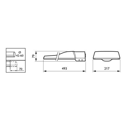 Philips - LED Ulična svetiljka CORELINE MALAGA LED/47W/230V 4000K IP65