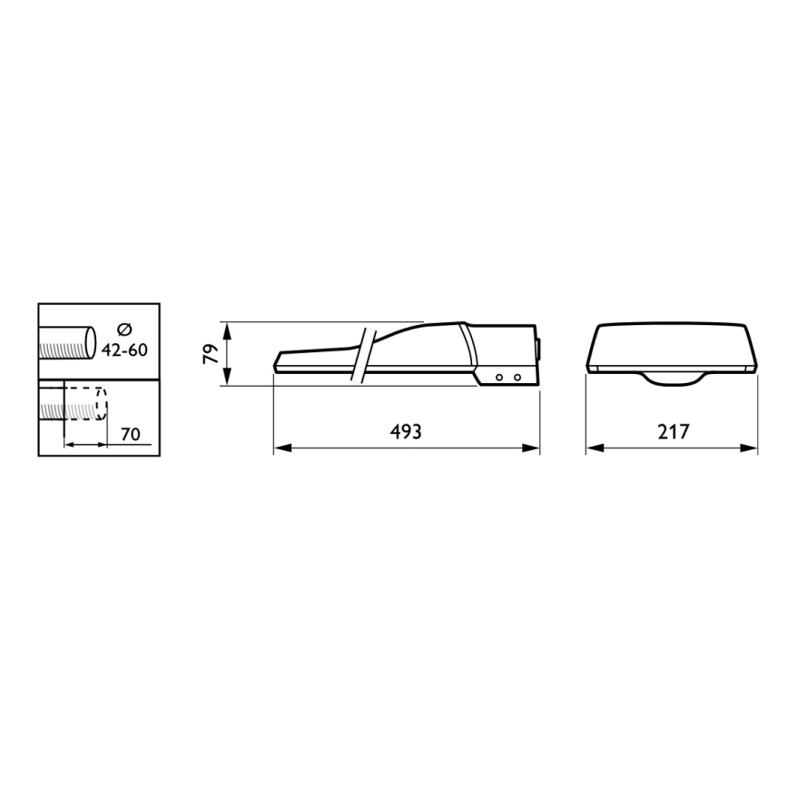Philips - LED Ulična svetiljka CORELINE MALAGA LED/47W/230V 4000K IP65