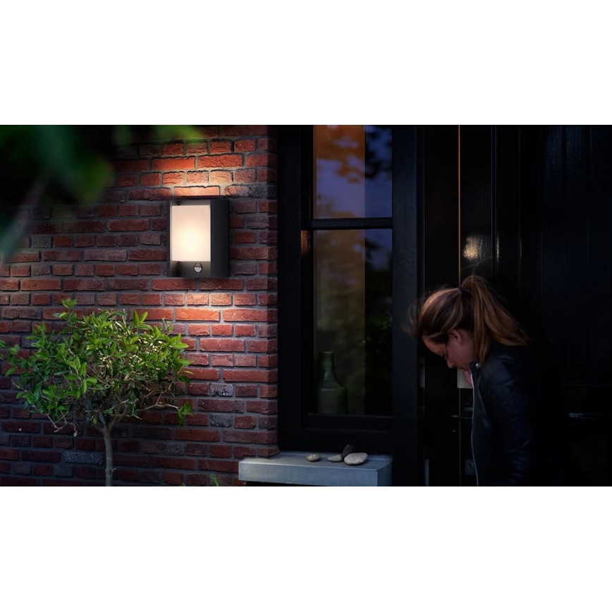 Philips - LED Zidno spoljašnje osvetljenje sa senzorom ARBOUR LED/3,8W/230V 2700K IP44