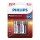 Philips LR03P6BP/10 - 6 kom alkalnih AAA baterija POWER ALKALINE 1,5 V 1150 mAh