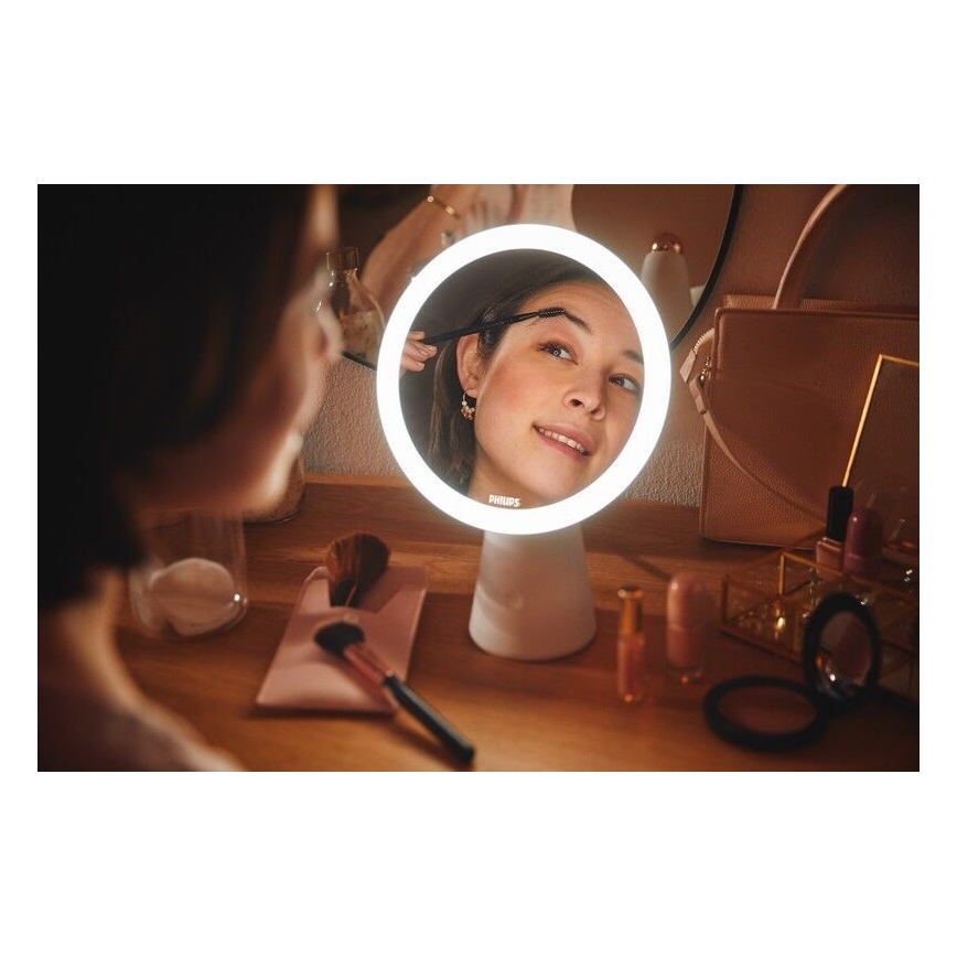 Philips - Prigušiva kozmetičko ogledalo sa LED pozadinskim osvetljenjem MIRROR LED/4,5W/5V