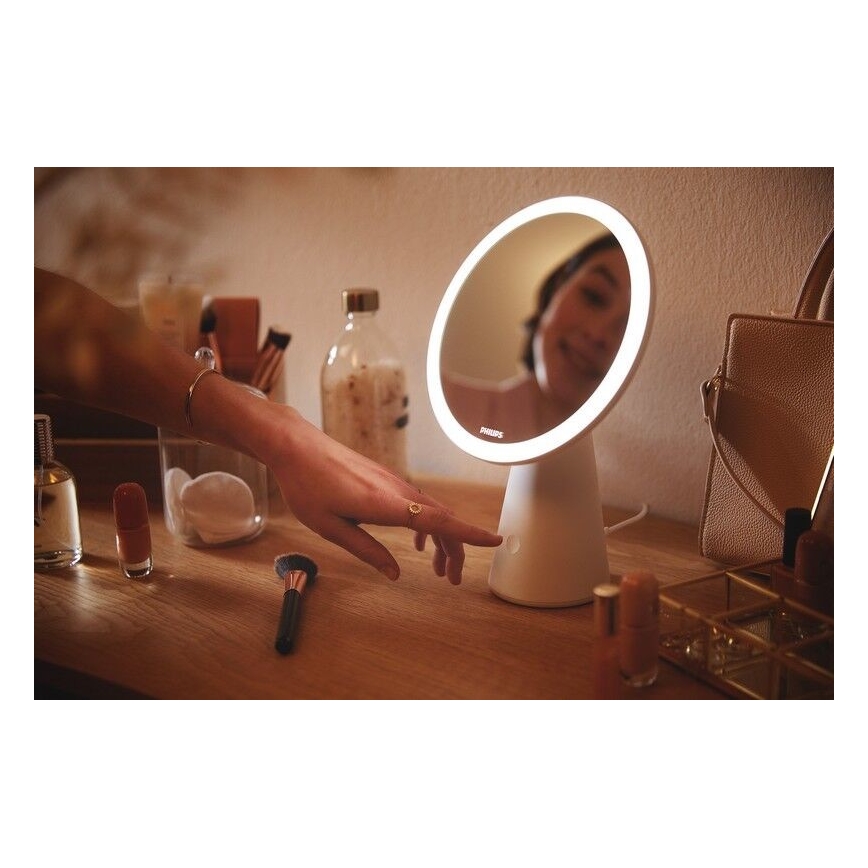 Philips - Prigušiva kozmetičko ogledalo sa LED pozadinskim osvetljenjem MIRROR LED/4,5W/5V