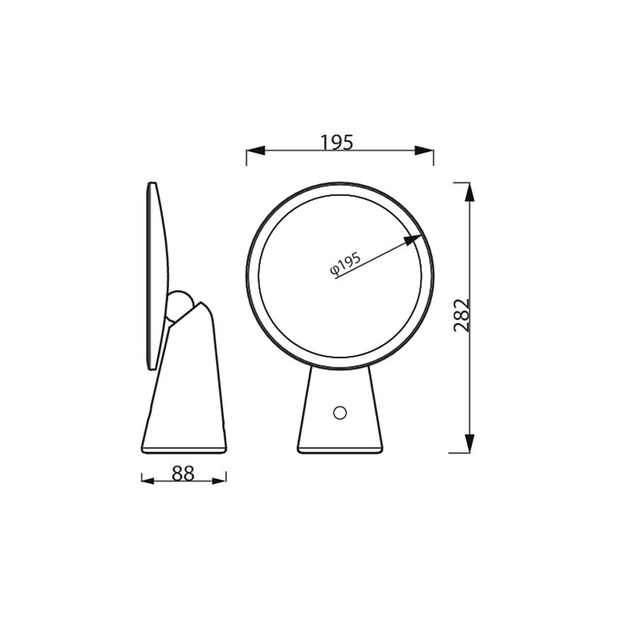Philips - Prigušiva kozmetičko ogledalo sa LED pozadinskim osvetljenjem MIRROR LED/4,5W/5V